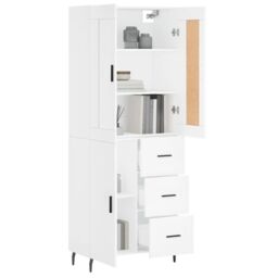 Berkfield Home Highboard White 69.5x34x180 cm Engineered Wood - thumbnail 3
