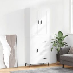 Berkfield Home Highboard White 69.5x34x180 cm Engineered Wood
