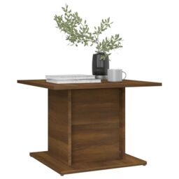 Berkfield Home Coffee Table Brown Oak 55.5x55.5x40 cm Engineered Wood - thumbnail 3