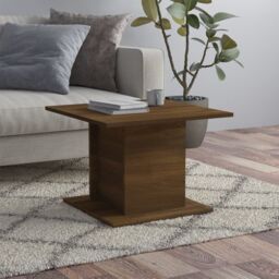 Berkfield Home Coffee Table Brown Oak 55.5x55.5x40 cm Engineered Wood - thumbnail 1