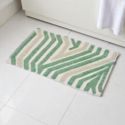 Showerdrape Barbican 100% Cotton Blue Anti-Slip Bath Mat 800 x 500mm in Green - thumbnail 1