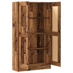 Berkfield Home Elegant Book Cabinet Old Wood 82.5x30.5x150 cm Engineered Wood in Brown - thumbnail 8