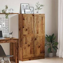 Berkfield Home Elegant Book Cabinet Old Wood 82.5x30.5x150 cm Engineered Wood in Brown - thumbnail 1