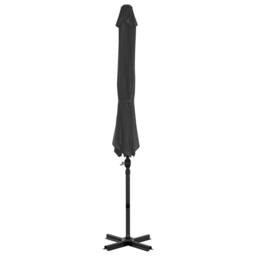 Berkfield Home Elegant Cantilever Umbrella with Aluminium Pole Anthracite 300 cm in Charcoal