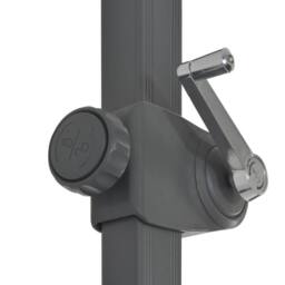 Berkfield Home Elegant Cantilever Umbrella with Aluminium Pole Anthracite 300 cm in Charcoal - thumbnail 6