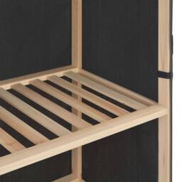 Berkfield Home 3-Tier Wardrobe Grey 110x40x170 cm Fabric - Size: 110 x 40 x 170 cm - thumbnail 5