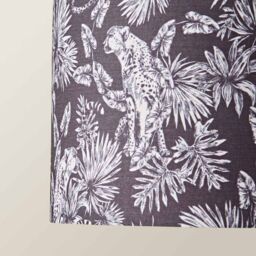 ValueLights Ariella Black Animal Print with Gold Inner Drum Easy Fit Lamp Shade - thumbnail 4
