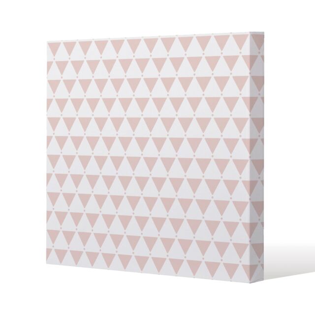 Benjamin Tate Design Pink Triangles (Canvas Print) / 101 x 101 x 4cm in Natural - Size: 101 x 101 x 4 cm - image 1