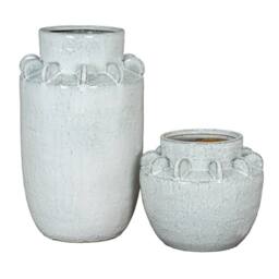 Lemon Pavilion Furniture and Decor Dara Medium Hydria Vase - Ceramic - L23 x W23 x H22 cm - White - thumbnail 4