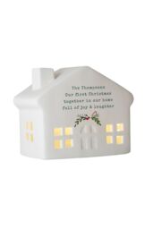 Personalised Memento Company Personalised Christmas LED House in White - thumbnail 1