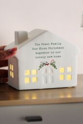 Personalised Memento Company Personalised Christmas LED House in White - thumbnail 4