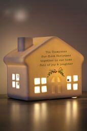 Personalised Memento Company Personalised Christmas LED House in White - thumbnail 3