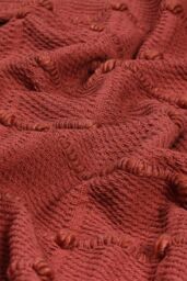 Furn Motti Woven Tufted Stripe Throw in Red - thumbnail 2