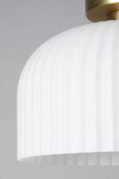 BHS Lighting Binita Ribbed Glass Flush Ceiling Light in Metallic Gold - thumbnail 3