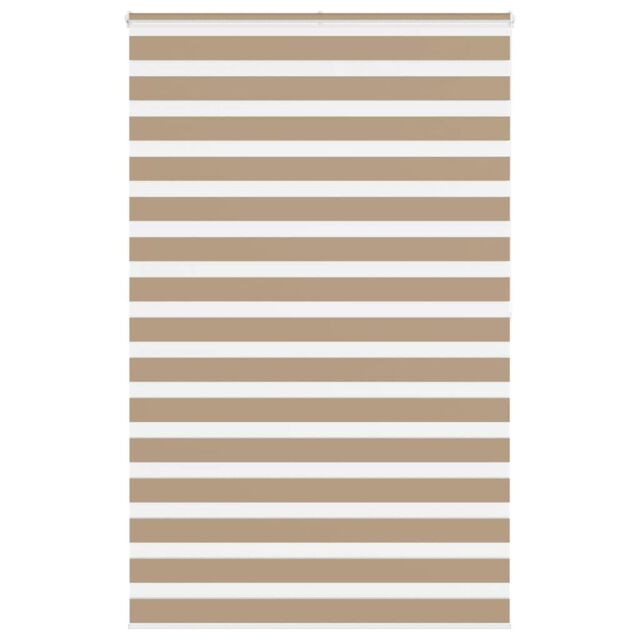 Berkfield Home Zebra Blind Sand Brown 150x200 cm Fabric Width 145.9 cm Polyester - image 1