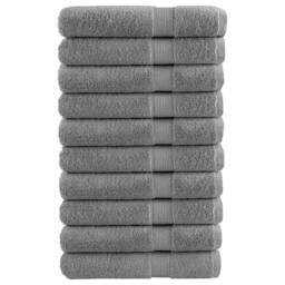 Berkfield Home Premium Towels SOLUND 10pcs Grey 100x200cm 600gsm - thumbnail 2