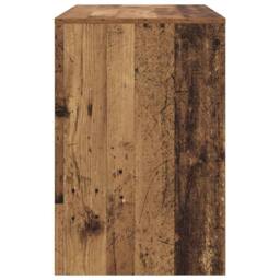 Berkfield Home Writing Desk Old wood Engineered wood Small Storage in Brown - thumbnail 6