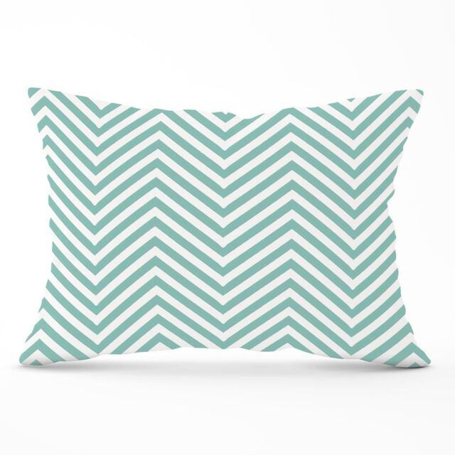 Warren Reed - Designer Geometric Chevron Pattern Cushions in Green - Size: 45 cm x 45 cm - image 1