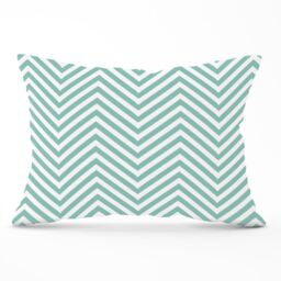Warren Reed - Designer Geometric Chevron Pattern Cushions in Green - Size: 45 cm x 45 cm - thumbnail 1