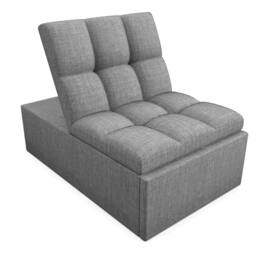FLAVORA 4in1 Sofa Bed, Sleeper Chair Bed in Grey - Size: 0.6m2