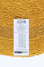 Homescapes Luxury Semi Circle Bath Mat Reversible 1600GSM 100% Cotton, 50 x 80cm in Mustard - Size: 50 x 80 cm - thumbnail 3