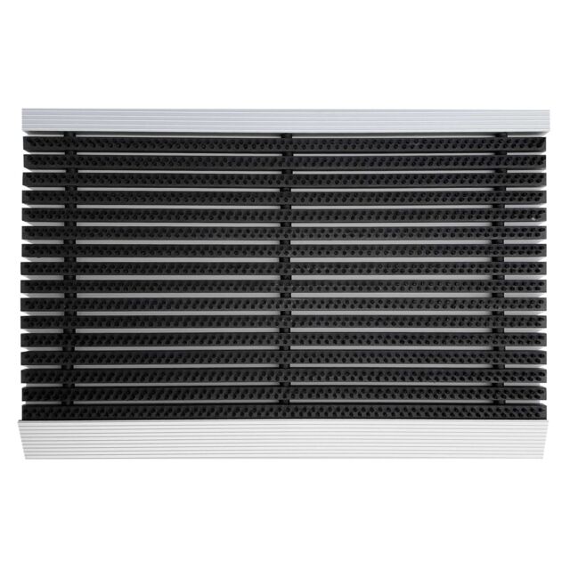 Nicoman Aluminium Barrier Dirt-Trapper Door Mat Black Brush 60cm x 40cm in Grey - Size: 40 cm x 60 cm - image 1
