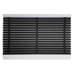 Nicoman Aluminium Barrier Dirt-Trapper Door Mat Black Brush 60cm x 40cm in Grey - Size: 40 cm x 60 cm - thumbnail 1