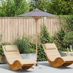 Berkfield Home Garden Parasol Dark Grey 150x210 cm Bamboo - thumbnail 1