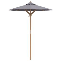 Berkfield Home Garden Parasol Dark Grey 150x210 cm Bamboo - thumbnail 4