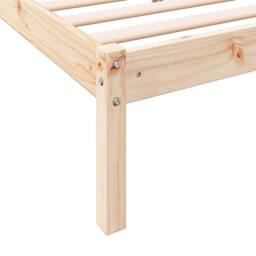 Berkfield Home Extra Long Bed Frame without Mattress 100x210 cm Solid Wood Pine in Light Tan - thumbnail 7