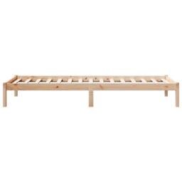 Berkfield Home Extra Long Bed Frame without Mattress 100x210 cm Solid Wood Pine in Light Tan - thumbnail 5