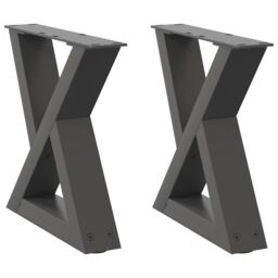 Berkfield Home Coffee Table Legs 2 pcs Anthracite 40x(30-31.3) cm Steel - thumbnail 2