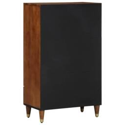 Berkfield Home Highboard 60x33x100 cm Solid Wood Mango in Brown - Size: 60 x 33 x 100 cm - thumbnail 6
