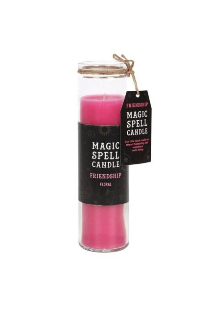 KDMD Floral 'Friendship' Spell Tube Candle in Pink - image 1