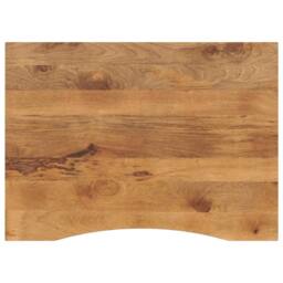 Berkfield Home Beautiful Desk Top with Curve 110x80x2.5 cm Solid Wood Rough Mango in Brown - thumbnail 2
