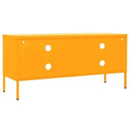 Berkfield Home TV Cabinet Mustard Yellow 105x35x50 cm Steel - Size: 105 x 35 x 50 cm - thumbnail 5