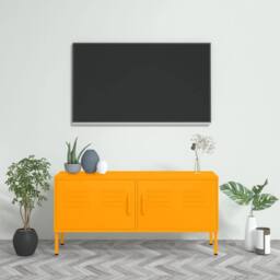 Berkfield Home TV Cabinet Mustard Yellow 105x35x50 cm Steel - Size: 105 x 35 x 50 cm
