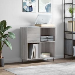 Berkfield Home Record Cabinet Grey Sonoma 84.5x38x89 cm Engineered Wood