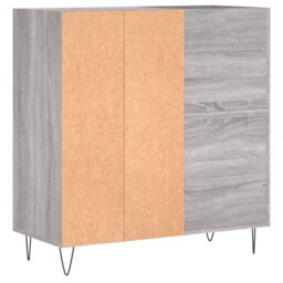 Berkfield Home Record Cabinet Grey Sonoma 84.5x38x89 cm Engineered Wood - thumbnail 6