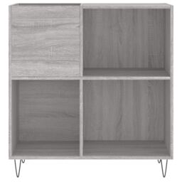 Berkfield Home Record Cabinet Grey Sonoma 84.5x38x89 cm Engineered Wood - thumbnail 4