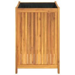 Berkfield Home Garden Planter with Liner 50x50x75 cm Solid Wood Acacia in Brown - Size: 50 x 50 x 75 cm - thumbnail 6