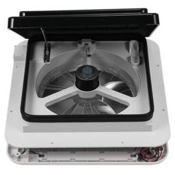 "Ventryn 14"" 12V Motorhome Skylight Fan with 4 LEDs - Camper Roof Vent in White" - thumbnail 3