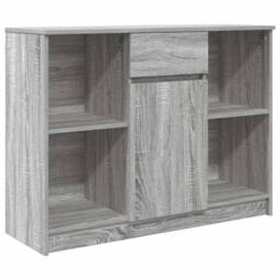 Berkfield Home Sideboard with Drawer Grey Sonoma 101x35x76 cm Engineered Wood - Size: 101 x 35 x 76 cm - thumbnail 3