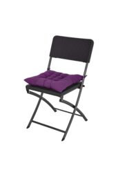 Living and Home 4Pcs Soft Purple Seat Pads with Ties for Dining Chairs Desk Chair, 40 x 40cm - Size: 40 x 40 cm - thumbnail 2