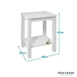 Nöa and Nani Sussex Bedside Cabinet Side Table in White - thumbnail 3