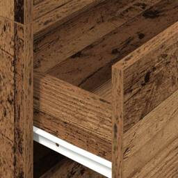 Berkfield Home Cabinets with 2 Drawers 2 pcs Old Wood 60x31x40 cm Engineered Wood in Brown - Size: 60 x 31 x 40 cm - thumbnail 8
