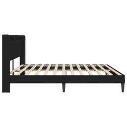 Berkfield Home Bed Frame with LED Strip Lights Black 180 x 200 cm Faux Leather - thumbnail 7