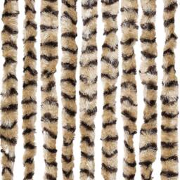 Berkfield Home Fly Curtain Beige & Brown 90x200 cm Chenille - thumbnail 5