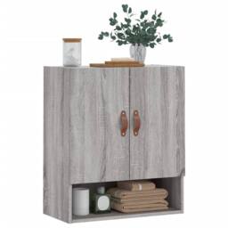 Berkfield Home Wall Cabinet Grey Sonoma 60x31x70 cm Engineered Wood - Size: 60 x 31 x 70 cm - thumbnail 1