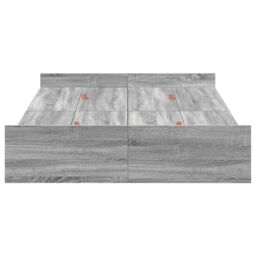 Berkfield Home Storage Bed Frame Grey sonoma 120 x 190 cm Engineered wood - thumbnail 6